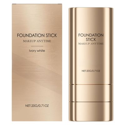 Face Foundation Stick 2 in 1 Long-Lasting Concealer Foundation Stick Lightweight Full Coverage (white)