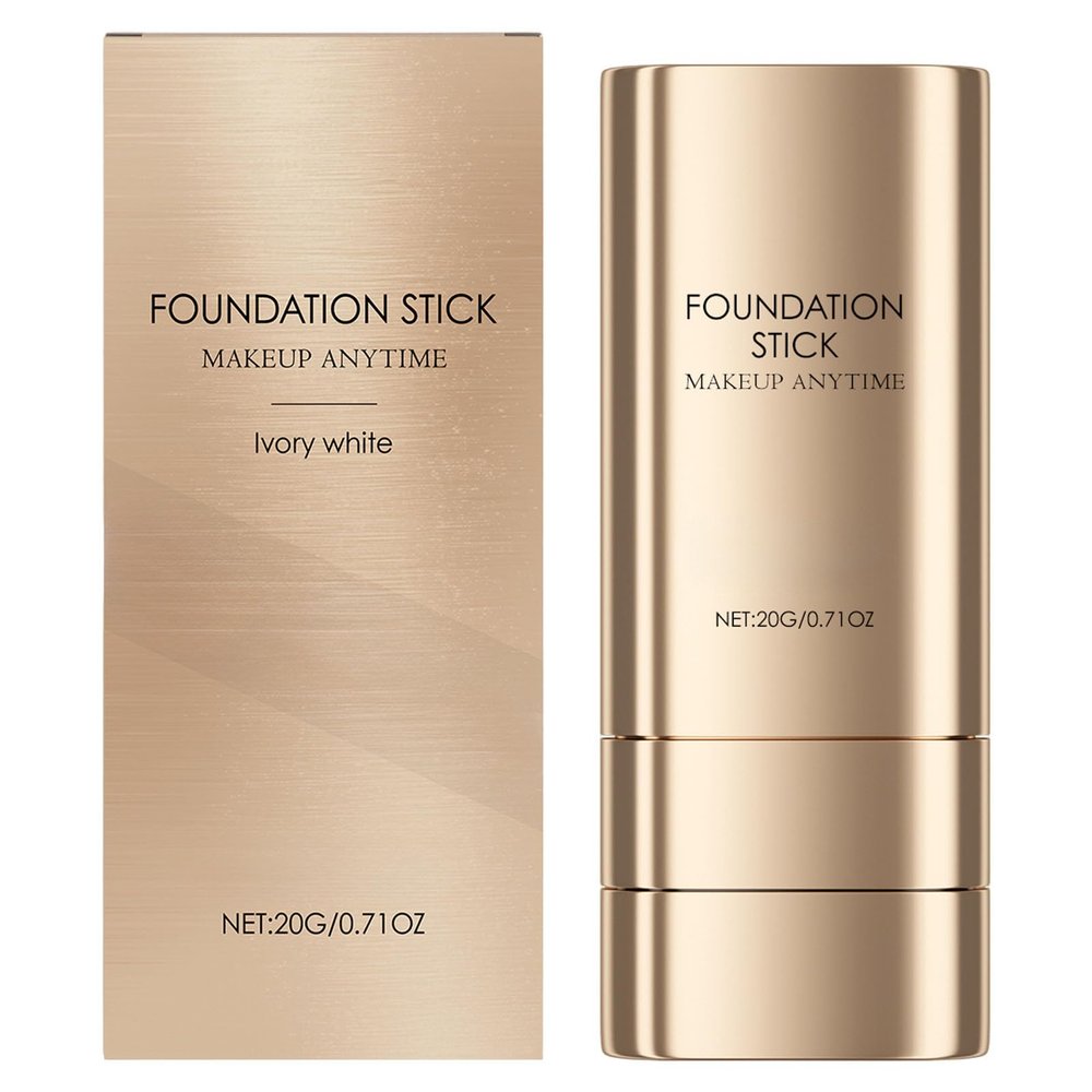 Face Foundation Stick 2 in 1 Long-Lasting Concealer Foundation Stick Lightweight Full Coverage (white)