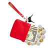 Snap Button Closure Pouch, 4.3 in Storage Organizer with Detachable Wrist Strap & 12 Constellation Badges - Self-closing Multipurpose Bag for Cosmetics, Lipstick, Earbuds, Change, Jewelry (Red) view 3