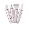 Beautivana 4-in-1 Electric Hair Removal System, White and Rose Gold, USB Rechargeable Ladies Shaver for Face, Legs, Arms, Bikini Area with Multiple Attachments view 1