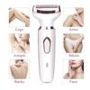Beautivana 4-in-1 Electric Hair Removal System, White and Rose Gold, USB Rechargeable Ladies Shaver for Face, Legs, Arms, Bikini Area with Multiple Attachments view 2