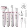 Beautivana 4-in-1 Electric Hair Removal System, White and Rose Gold, USB Rechargeable Ladies Shaver for Face, Legs, Arms, Bikini Area with Multiple Attachments view 3