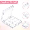 2Pcs Portable Empty Makeup Palette, Empty 9-Grid Eyeshadow Depotting Case, Transparent Makeup Dispensing Storage Boxes for Women Girls Travel DIY Eyeshadow Powder Blush Lipstick view 3