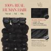 Rich Choices Clip In Hair Extension Real Human Hair-Wave/Curly 6 Pcs Single Clip Hairs Extension for Women-Invisible Mini Clips in Hairpieces for Thin Hairs-14 Inch #1B Natural Black view 4