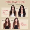 Rich Choices Clip In Hair Extension Real Human Hair-Wave/Curly 6 Pcs Single Clip Hairs Extension for Women-Invisible Mini Clips in Hairpieces-16 Inch #2RP6 Chocolate Brown Highlight Light Brown view 3