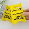 Overstimulated Caution Sign Hair Claw Clip, Funny Yellow Hair Clips for Thick with Strong Grip, Do Not Approach Sign Hair Claw Clip, Bold Gift for Coworkers and Friends view 2