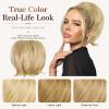 Sotpmal Claw Clip Short Ponytail Extensions for Women, Blonde Highlight view 2