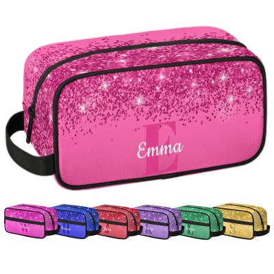 BAGVERAFY Personalized Toiletry Bag for Women, Custom Cosmetic Bags with Name, Customized Travel Makeup Bag Gifts for Mom Daughter Sister Friends