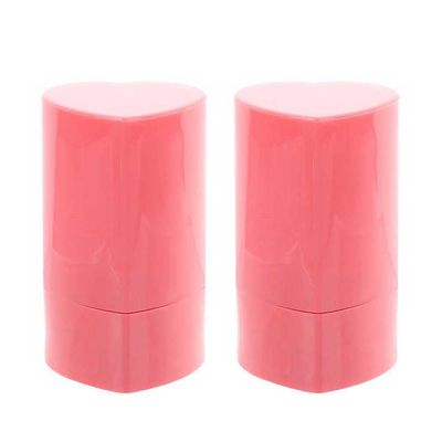 Teensery 6 Pcs 5ml Empty Lipstick Tubes Heart Shape Lip Balm Tubes Refillable Make Up Cosmetic Storage Containers for Travel Home Use