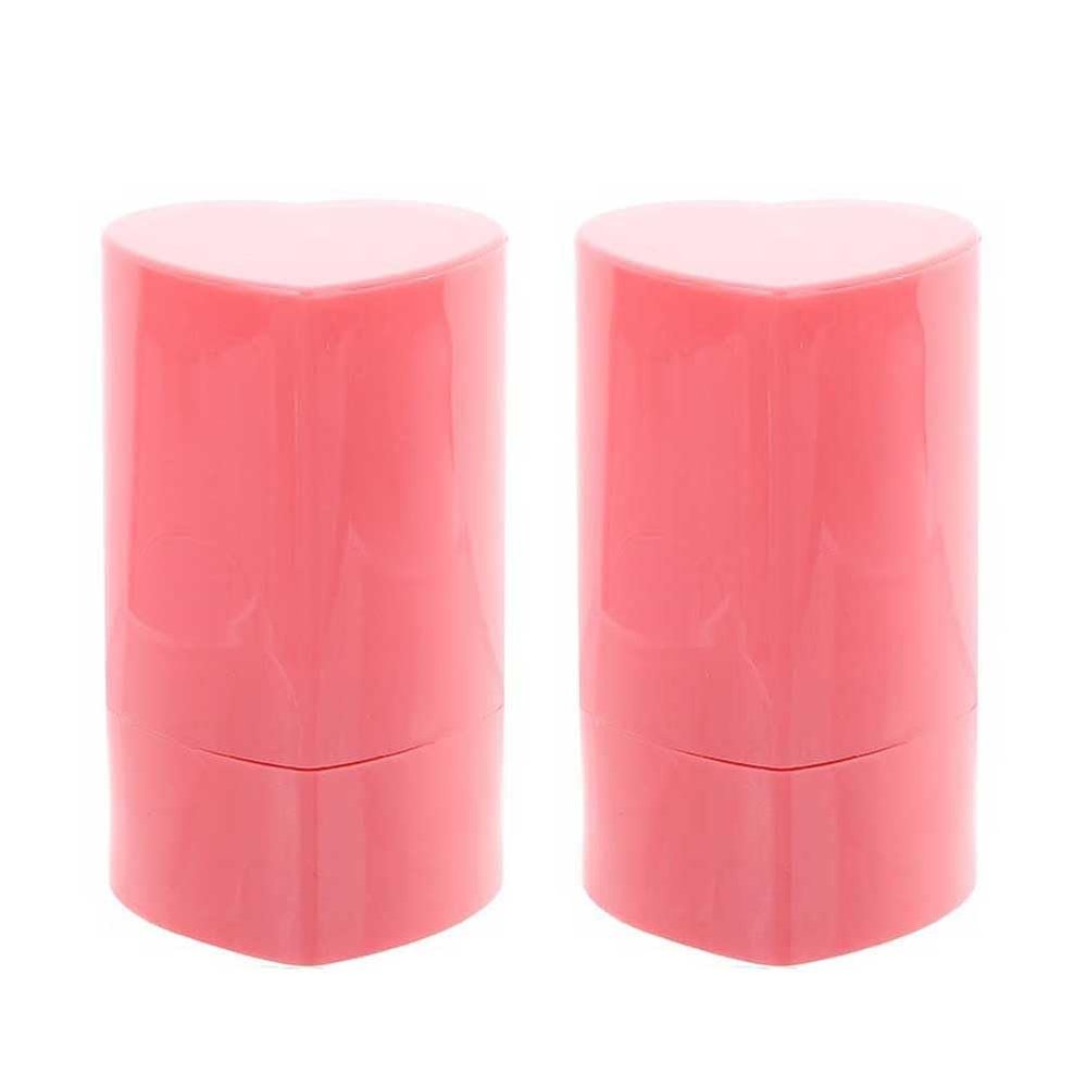 Teensery 6 Pcs 5ml Empty Lipstick Tubes Heart Shape Lip Balm Tubes Refillable Make Up Cosmetic Storage Containers for Travel Home Use
