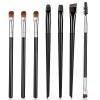 6 PCS Small Eyeshadow Brushes Angled Eyeliner Brushes Double Brow Brush Flat Round Eyebrow Brush for Eyeshadow Brows Eyeliner view 1