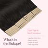 GOO GOO Tape In Weft Hair Extensions, 8cm Wide Tape, 16inch 20pcs 160g view 3