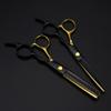 Professional 6-Inch Hair Cutting Shears Set - Japanese 440C Steel Black and Gold Hair Scissors for Hairdressing, Thinning, and Barbering Tools view 1