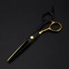 Professional 6-Inch Hair Cutting Shears Set - Japanese 440C Steel Black and Gold Hair Scissors for Hairdressing, Thinning, and Barbering Tools view 2