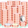 MotBach 50 Pack 1oz Tin Jars, 30ml Metal Tin cans, 1Ounce Aluminum tin can jar Containers with Screw Lid for Lotion Bars, Spices, Salve, Balms, Beard Balm, Toiletries, Creams, Samples, Makeup Cosmetic view 1