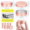MotBach 50 Pack 1oz Tin Jars, 30ml Metal Tin cans, 1Ounce Aluminum tin can jar Containers with Screw Lid for Lotion Bars, Spices, Salve, Balms, Beard Balm, Toiletries, Creams, Samples, Makeup Cosmetic view 2
