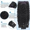 Beautymoon Burmese Curly Bundles Human Hair 14A Human Hair Bundles (18 20 22 Inch) 100% Unprocessed Wet and Wavy 3 Bundles with Spiral End Curly Hair Extensions for Women Double Weft Natural Black view 3