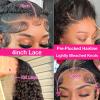 Perselene Deep Wave Bob Wig Human Hair Pre Plucked 180 Density 13x4 HD Lace Frontal Deep Wave Wigs for Black Women Short Bob Wigs Human Hair Natural Color 12 Inch view 4
