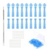Sterile Needles for Pimples,50pcs Disposable Blackhead and Blemish Remover Tools and 72 Dots Pimple Stickers, for Acne, Whitehead, Comedone view 1