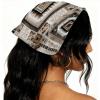 RODAILYCAY 4 Piece Hair Scarfs, Watercolor Art Geometry Waves Elastic Hair Scarf Headband, Triangle Kerchief, Head Hairband Bandanas view 2