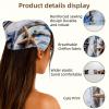 RODAILYCAY 4 Piece Hair Scarfs, Watercolor Art Geometry Waves Elastic Hair Scarf Headband, Triangle Kerchief, Head Hairband Bandanas view 3
