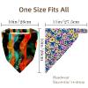 RODAILYCAY 4 Piece Hair Scarfs, Watercolor Art Geometry Waves Elastic Hair Scarf Headband, Triangle Kerchief, Head Hairband Bandanas view 4