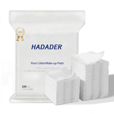 Cotton Pads - Includes 200 Squares - for Softener Application & Makeup Removal - 100% Natural, Super Soft