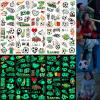 10 Sheets Glow in The Dark Soccer Temporary Tattoos for Adult, Soccer Sport Ball Themed Birthday Luminous Party Decorations Favors Supplies, Cartoon Football Sports Tattoo Sticker Q1013 view 1