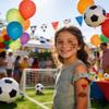 10 Sheets Glow in The Dark Soccer Temporary Tattoos for Adult, Soccer Sport Ball Themed Birthday Luminous Party Decorations Favors Supplies, Cartoon Football Sports Tattoo Sticker Q1013 view 2