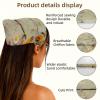RODAILYCAY 4 Piece Triangle Head Scarf, Colorful Flower Floral Pattern Chiffon Hair Kerchief, Elastic Hair Scarf Bandanas for Women Girls view 3