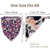 RODAILYCAY 4 Piece Triangle Head Scarf, Colorful Flower Floral Pattern Chiffon Hair Kerchief, Elastic Hair Scarf Bandanas for Women Girls view 4