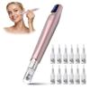 Pen-Dermiprick Facial & Scalp Derma Roller Tool -0.25mm Skin Care Roller with 12 Replacement Heads, Home Use Derma Pen Microneedle Skin Care Kit for Women Men (Red-1) view 1
