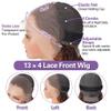 CITY GIRL 34 Inch Brown Lace Front Wigs Human Hair Pre Plucked 13x4 Hd Transparent Lace Frontal deep Wave Human Hair Wig For Women 200 Density Chocolate Brown view 4