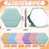 Fiwochic Compact Portable Mirror Bulk, Hexagon, Pastel, 12 Pcs view 2