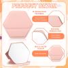 Fiwochic Compact Portable Mirror Bulk, Hexagon, Pastel, 12 Pcs view 4