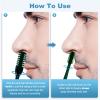 5PCS 2-in-1 Nasal Hair Cutter, Upgrade Manual Double Sided Nose Hair Trimmer Cutter for Women and Men 360Rotating Nose Hair Remover Grooming Tool knife Razor Portable Nostril hair kit (Dark Green) view 3