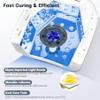 HoMove UV LED Nail Lamp Professional, 72W Cordless Nails Lamp with Fan, LED Light for Gel Nails, Nail Dryer with 45 Beads, Perfect for Salon Manicure, Pedicure(Glossy Black) view 2