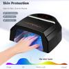 HoMove UV LED Nail Lamp Professional, 72W Cordless Nails Lamp with Fan, LED Light for Gel Nails, Nail Dryer with 45 Beads, Perfect for Salon Manicure, Pedicure(Glossy Black) view 3