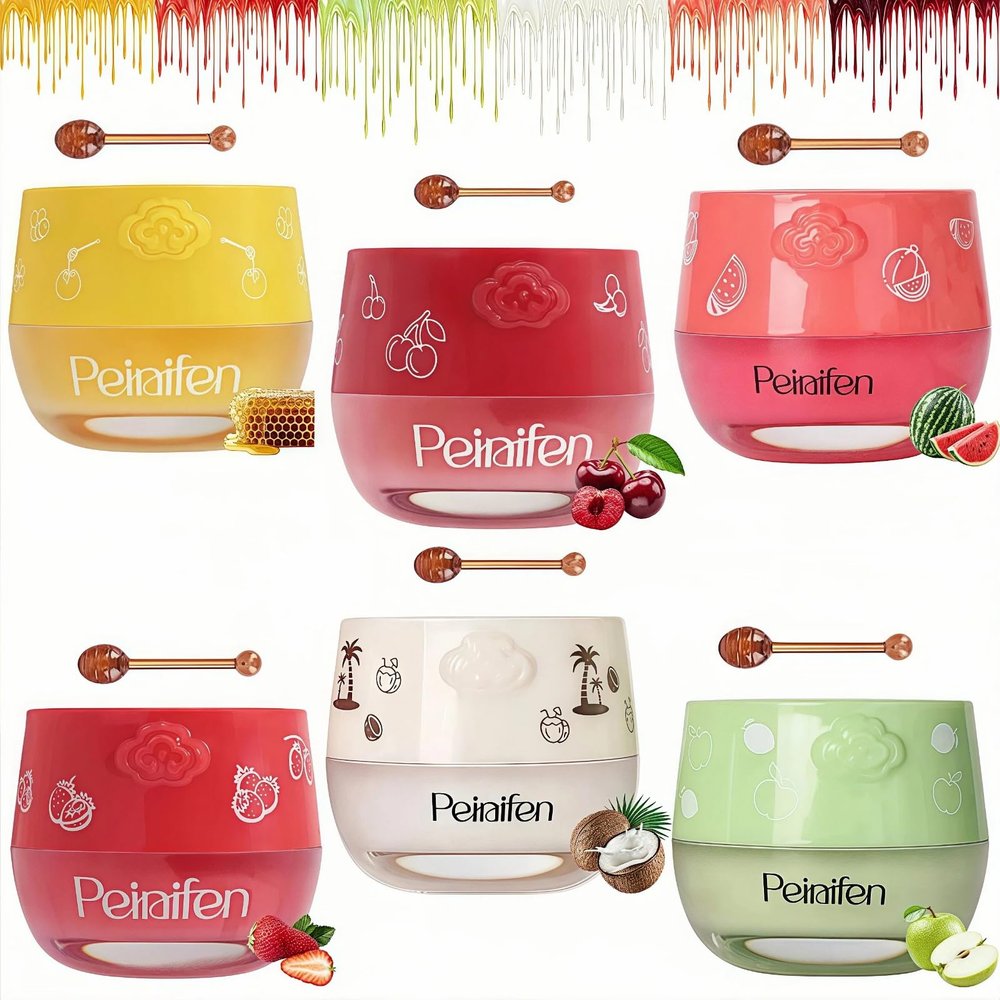 BESHICO 6 Pack Bee Balm Lip Mask - Moisturizing Overnight Lip Treatment
