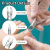 2PCS Heavy Duty Toe Nail Clipper, Professional Thick & Ingrown Toenail Clippers, Pedicure Clipper Toenail Cutters for Men Women Seniors, Stainless Steel view 3