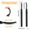 3 Pcs Silicone Lash Brush, Eyelash Comb Black Mascara Eyelash Separator Eyelashes Definer with Dust Cover view 2