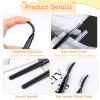 3 Pcs Silicone Lash Brush, Eyelash Comb Black Mascara Eyelash Separator Eyelashes Definer with Dust Cover view 3