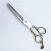 Hair Cutting Scissors Set - 6 Inch Purple Drill Style with Gold Handle & Thinning Shears for Professional Haircuts view 2
