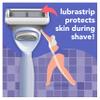 joy lavender razor for women, shave kit with 1 handle + 3 razor blade refills, includes shower holder view 3