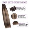 Balayage Hair Extensions Clip in Hair Extensions Real Human Hair 20 Inch view 3