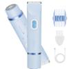 Electric Shaver for Women, 2-in-1 Electric Razor for Womens Legs Underarm Face Pubic Hairs, Rechargeable Razor Body Hair Trimmer Wet & Dry Use,Light Blue view 1