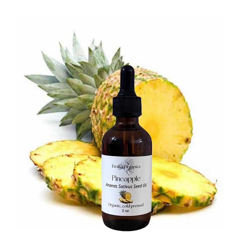 Pineapple Seed Oil, Organic, Cold Pressed, Unrefined, Natural, 2 Fl Oz