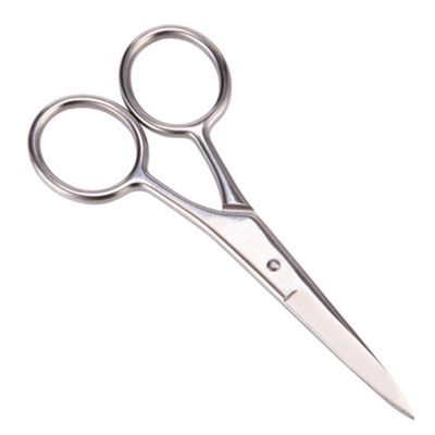 Beatifufu 2 Pcs Stainless Steel Mustache Trimming Scissors Beard Shears for Men Grooming Home and Barbershop Use