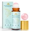 Youngus Peehss Castor Oil and Frankincense Roll On Rose Quartz Roller Ball, Organic Cold Pressed Castor Oil for Eyebrows, Face & Neck, Firms Skin Feel Soft Smooth & Brightens Eyes, 1.7 fl oz view 1