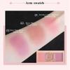 3-Color Blush Palette with Brush - Matte & Shimmer Powder Blush Trio - Long Lasting, High Pigment Face Makeup - Cool Tone Pink, Nude Brown & Berry Plum Shades for Natural Flushed Look view 3